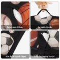 thumbnail image 6 of Football and Basketball Black Pattern Teens Toddler Nap Mat with Pillow, Sleeping Mat Bag for Preschool Daycare 59"x22", 6 of 6