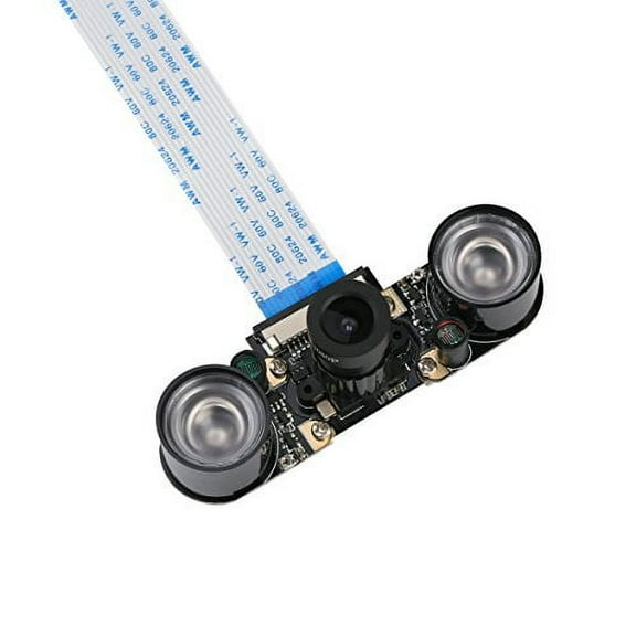 Raspberry Pi 4 Camera Module Night Vision with 3.6mm Adjustable Focal Length 2pcs IR Sensor LED Light Also for Raspberry Pi 3 Model B  and Model B