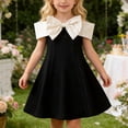 thumbnail image 2 of Kids Girls Layered Tulle Dress Black Sleeveless Casual Holiday Dress Dress up Clothes for Girls 5-6 Years, 2 of 8