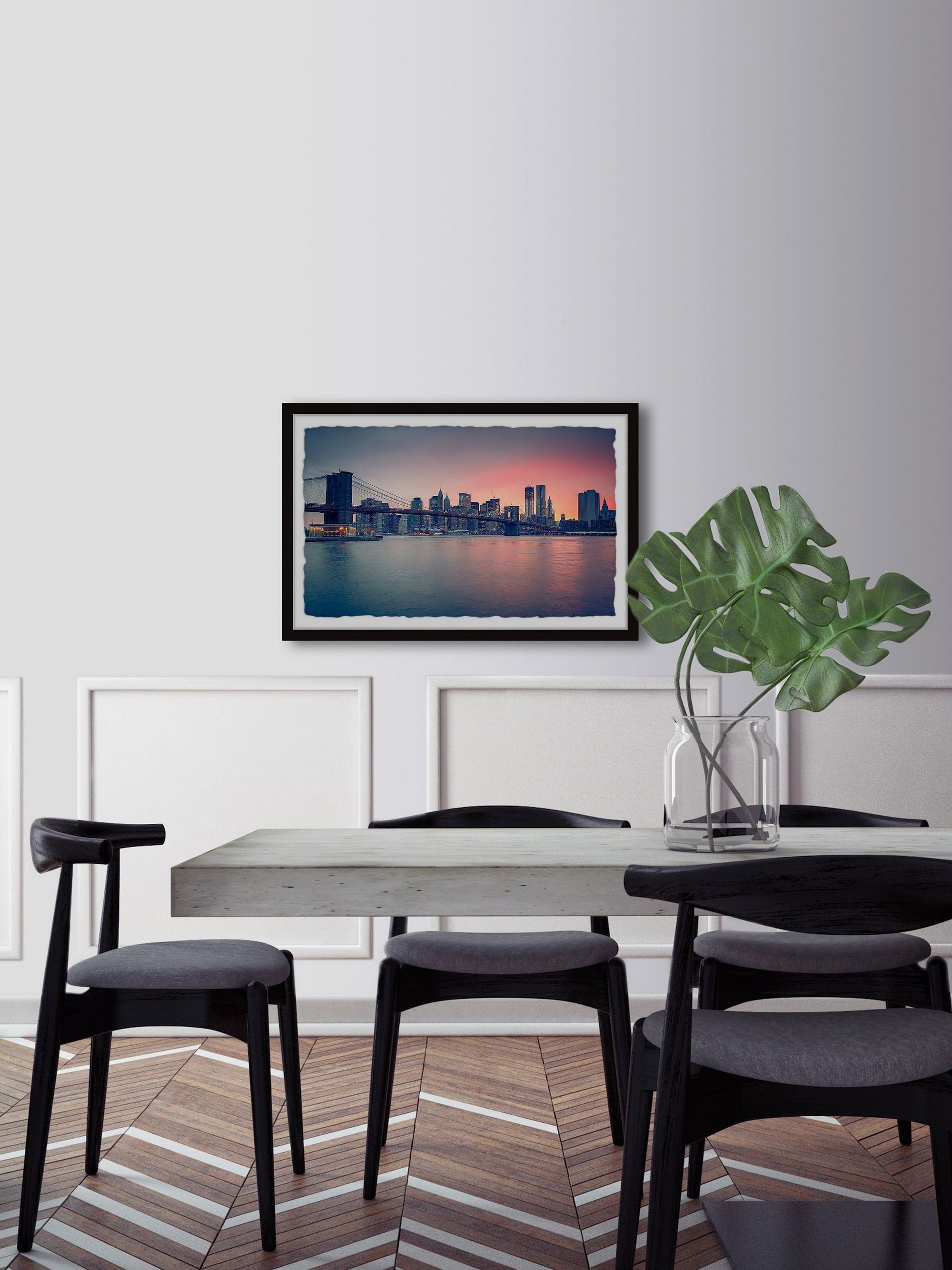 Marmont Hill Dawn at the City Framed Wall Art, 12" x 18"