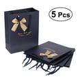 thumbnail image 1 of 5PCS Premium Assorted Gift Bags Cube Paper Bags Retail Bags with Handles Size S (Dark Blue), 1 of 8