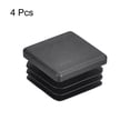 thumbnail image 3 of Unique Bargains 4Pack 25mmx25mm(0.98inch) Plastic Tubing Plug Square Post End Caps Black, 3 of 6