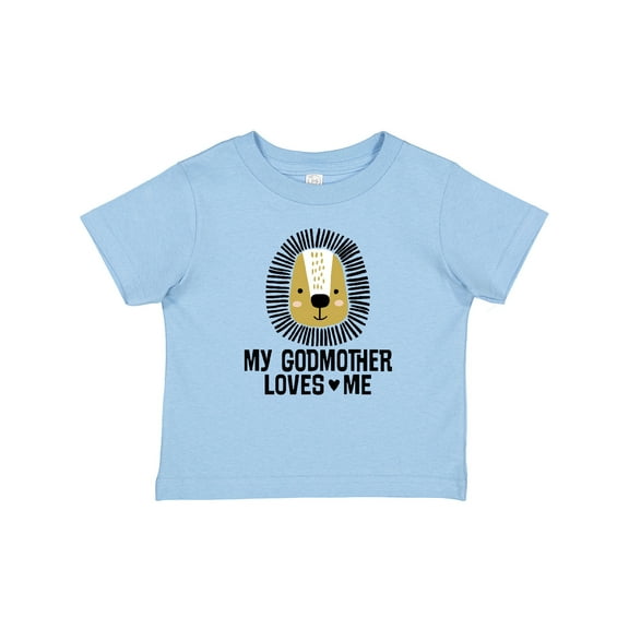 Inktastic My Godmother Loves Me Godson Lion Boys Baby T-Shirt