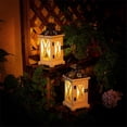 thumbnail image 3 of Wooden Lantern Candle Holder Vintage Decorative Candle Lanterns for Rustic Wedding Centerpiece Hanging Lantern Farmhouse Home Decor Indoor and Outdoor, 3 of 4