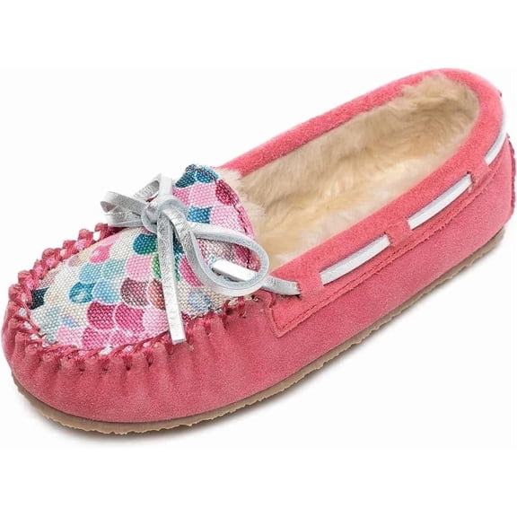 Minnetonka Cassie Slippers for Kids, Mermaid Hot Pink 13 Little Kid