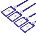 thumbnail image 1 of Uxcell 4.3"x2.8” Vertical Clear Window ABS ID Badge Holders with Lanyard Blue 4Pack, 1 of 6