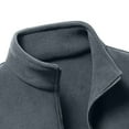 thumbnail image 6 of Mens Tops Plus Size Long Sleeved Stand Up Collar Solid Color Pocket Zipper Wool Jacket Dark Gray XXXL,Mens Coats, 6 of 6