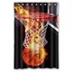 thumbnail image 1 of ABPHQTO Cortina de ducha de baño de baloncesto llameante, anillos de ducha incluidos Cortina de ducha de poliéster impermeable 120x180 cm ABPHQTO QIUQIAN94-48x72, 1 of 1