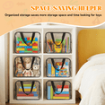 thumbnail image 3 of 6 Pack Clear Toy Storage Bags with Carry Handles, 2 Sizes Zippered Storage Organizer Bins for Legos Puzzles Board Games, Playroom Storage Organizers., 3 of 8