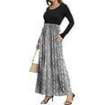thumbnail image 7 of Aiyino Women's Maxi Dresses Long Sleeve Casual Long Dresses Loose with Pockets, 7 of 7