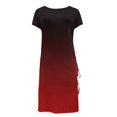 thumbnail image 5 of Vestido con cordón estampado de cuello redondo y manga corta de verano para mujer Pompotops ghjkhdj12272, 5 of 5
