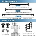 thumbnail image 4 of Urbanest Semplice Flat Button 1" 5/8" Double Drapery Curtain Window Rod Set - 84" to 120", Black, 4 of 6