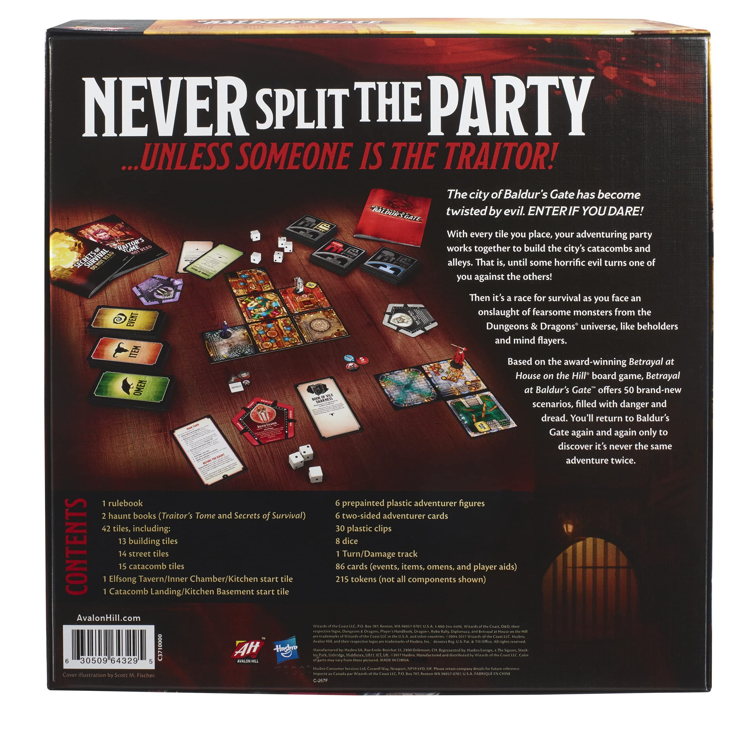 Hasbro Gaming Avalon Hill Betrayal at Baldur's Gate Modular Board Hidden Traitor Game,Ages 12 and Up,D&D,Based on Betrayal at House on The Hill