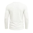 thumbnail image 6 of SUYIDA Men's Solid Color Button Top, Long Sleeve Casual Tee, Everyday Wear Comfortable Shirt, 6 of 6