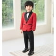 thumbnail image 6 of TAIAOJING Toddler Business Suits Coat 3PCS Outfits Sets Tuxedo Set Kids Suit For Boys With Pants Bowtie Set Slim Cute 12-18M, 6 of 7