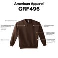 thumbnail image 4 of American Apparel Unisex Reflex Fleece Crewneck Sweatshirt, GRF496AA, Heather Grey, Large, 4 of 5