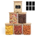 thumbnail image 1 of Juego de frascos de almacenamiento de alimentos de vidrio ComSaf de 0.8 Qt con cierre hermético, set de 6, 1 of 9