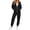 Black, variant on Womens 2 Piece Outfits Hooded Zip Up Jacket Baggy Jogger Pants Casual Tracksuit Workout Matching Sets Travel Athleisure Clothes