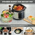 thumbnail image 2 of Vegetable Steamer Basket for Instant Pot Accessories 8qt or 6 Quart with Vegetable Peeler Stainless Steel Mesh Strainer with Handle for Vegetables Eggs Meats Kitchen Tools, 2 of 8