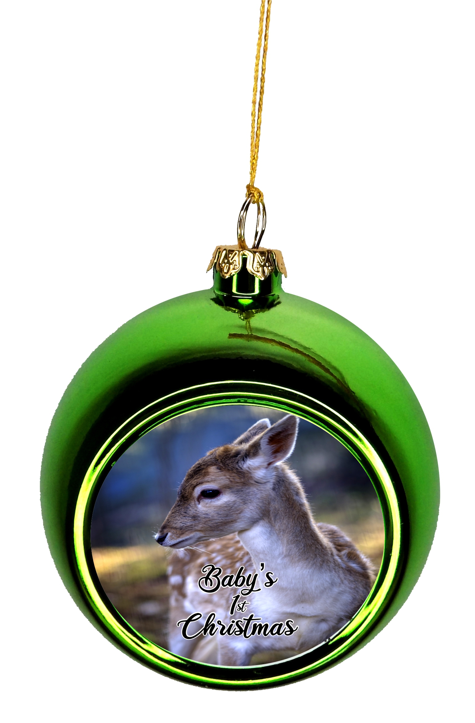 Babys First Christmas Xmas Ornament New Baby First Year Ornament  - Baby 1st Xmas Ornament - Baby 1st Christmas Ornament Christmas DÃ©cor Green Ball Ornaments - image 1 of 1