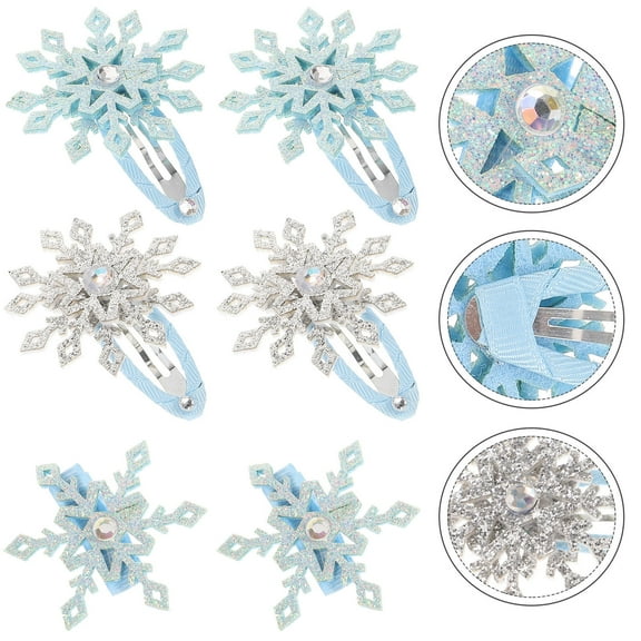 jojofuny 6Pcs Fruit Cartoon Hairpins with Rhinestone and Fabric for Girls' Everyday Use