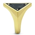 thumbnail image 4 of Bague en Laiton IP Or (Placage Ionique) avec Époxy en Jet pour Femmes Style Couleur Pierre Jet GL325 Taille 5, 4 of 4