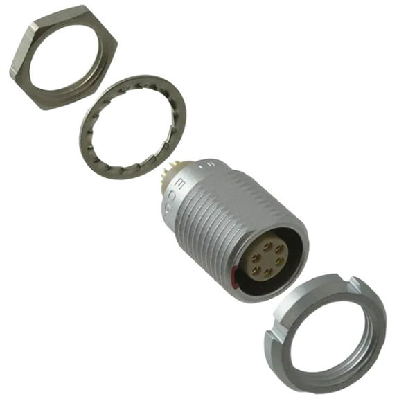 ECG.1B.306.CLL Circular Connector Receptacle 6 Position, Female Sockets Solder Cup