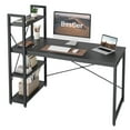 thumbnail image 1 of Bestier 55 inch Computer Desk with 4-Tier Shelves Craft Table Writing Study Table, Black, 1 of 8