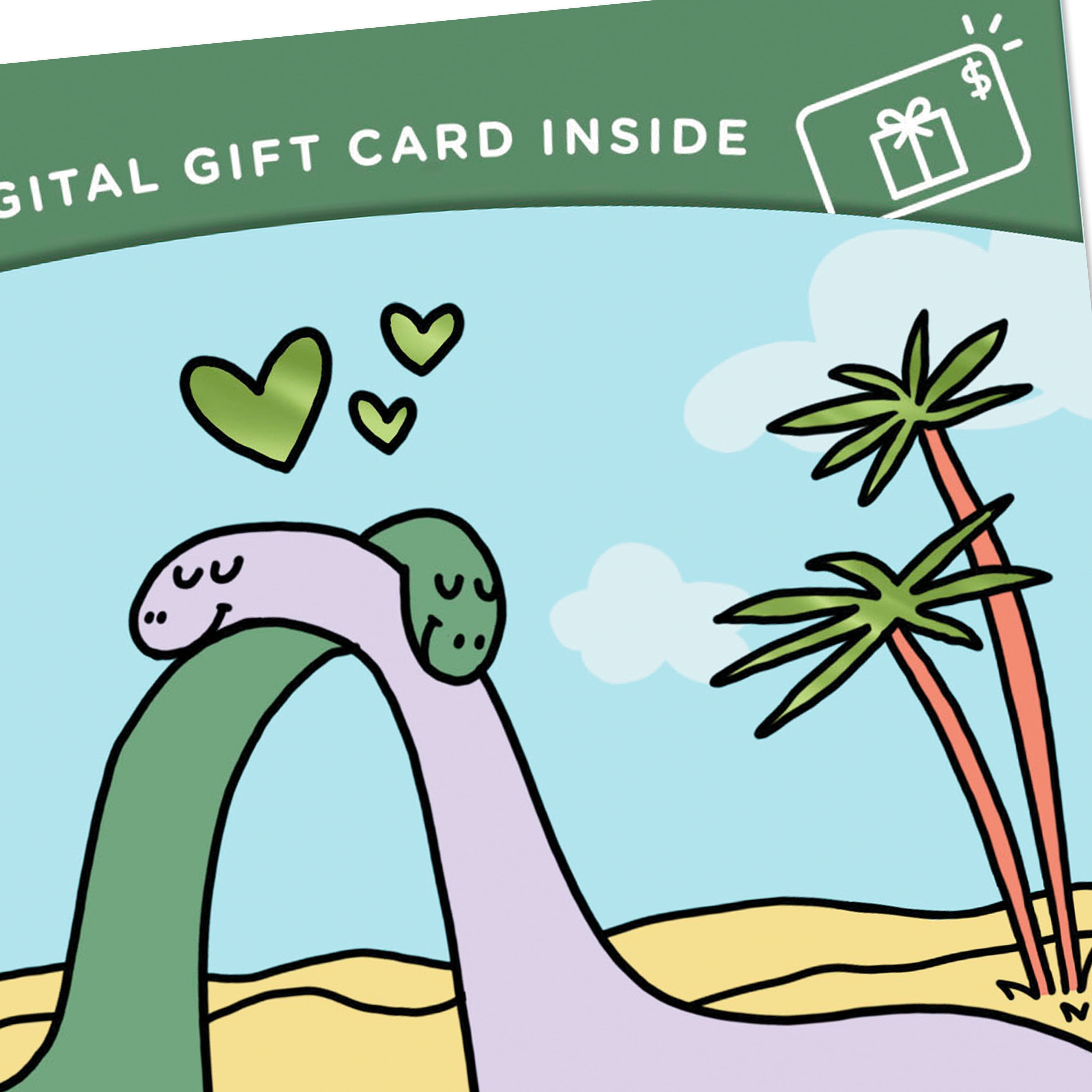 Hallmark Gift Card Greeting Funny Anniversary Card for Husband, Wife, Couple (Hugging Dinosaurs)