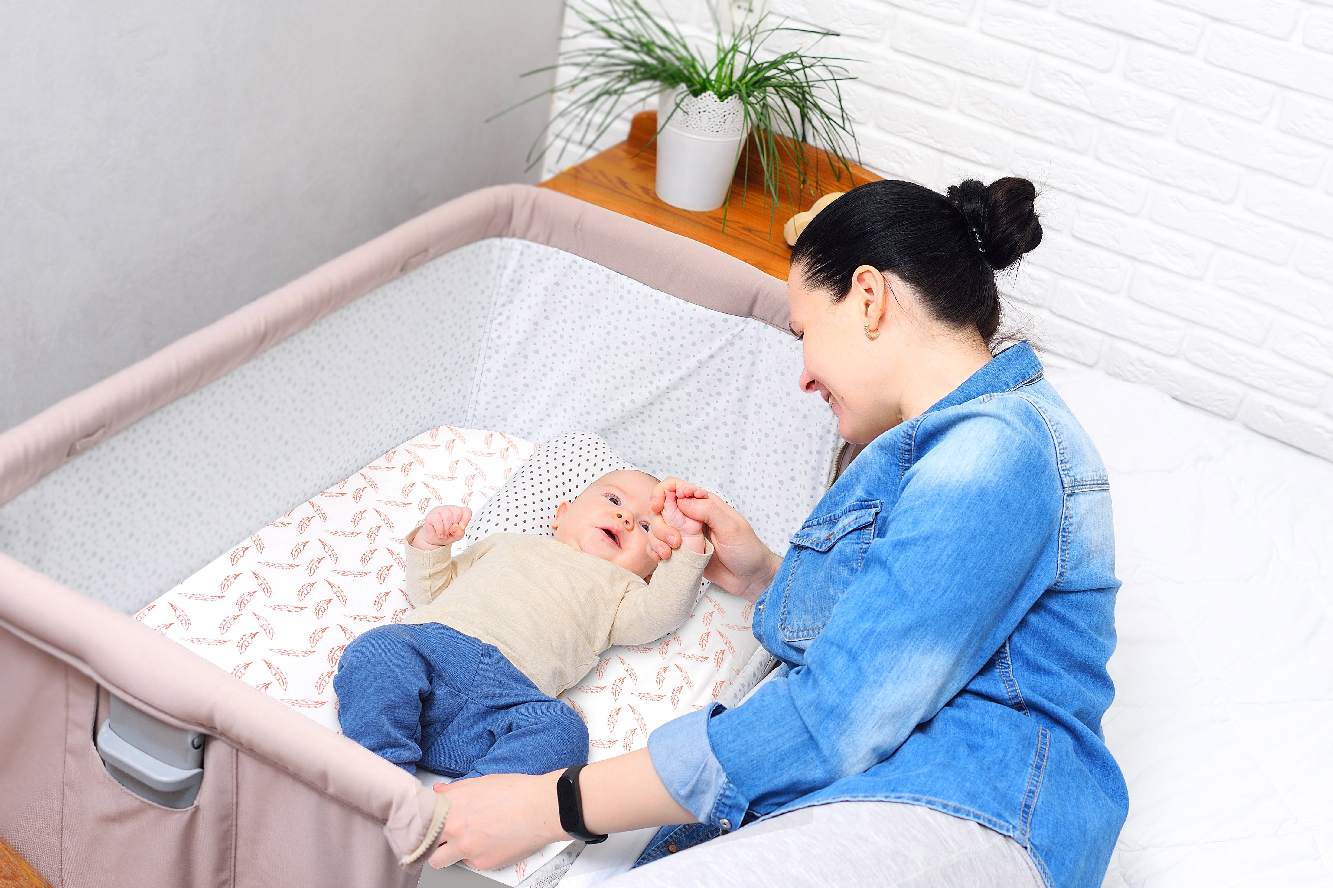 3-Pack Mini Crib Sheets – 100% Cotton, Soft & Breathable Fitted Sheets for Pack and Play & Mini Cribs (38” x 24” x 5”)