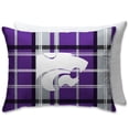 thumbnail image 2 of Purple Kansas State Wildcats 20'' x 26'' Plaid Sherpa Bed Pillow, 2 of 2