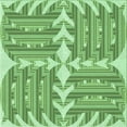 thumbnail image 1 of Ahgly Company Machine Washable Indoor Square Transitional Dark Lime Green Area Rugs, 7' Square, 1 of 7