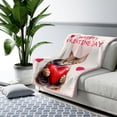 thumbnail image 3 of Happy Valentine's Day American Shorthair Brings Love Heart Cozy Sherpa Blanket Cat Lover Kitten Owner Gifts Warm Soft Throw Blanket - 02028, 3 of 5