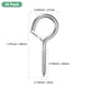 thumbnail image 3 of Uxcell 10-Pack Ganchos Tornillo, M4 2" 304 Acero Inoxidable Pesado Autoperforante Ojos Tornillos Ganchos de Techo [Plateado], 3 of 7