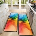 thumbnail image 4 of Kitchen Rugs Sets Of 2,Colorful Ink Pattern Anti Fatigue Kitchen Mat Rugs Non Slip Washable,Decorative Kitchen Floor Mats for Kitchen,Sink,Laundry,17"x47"+17"x47", 4 of 5