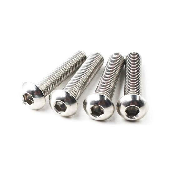 Tornillos de cabeza hexagonal M8x12, tornillos de cabeza de botón de acero inoxidable 304 (paquete de 30)