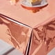 Efavormart 50"x50" Metallic Foil Square Tablecloth, Disposable Table Cover - Rose Gold Blush for ...