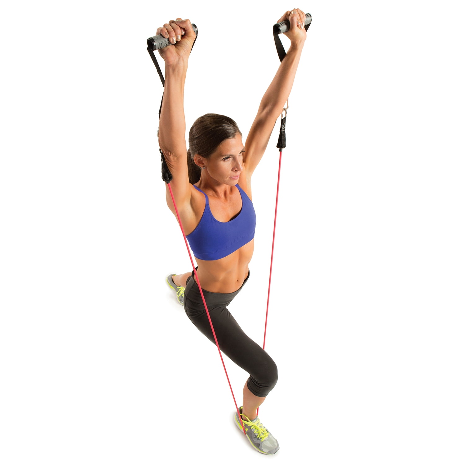 GoFit Power Tube Resistance Band, 30 lb Red Latex Rubber, 54 Inch for Strength Training