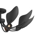 thumbnail image 4 of Hunter - Juneway 10-light Matte Black, Extra Large Flush Mount Light, Dimmable, Transitional Style, Candle Shaped, for Bedrooms, Dining, Living Rooms - 48220, 4 of 7