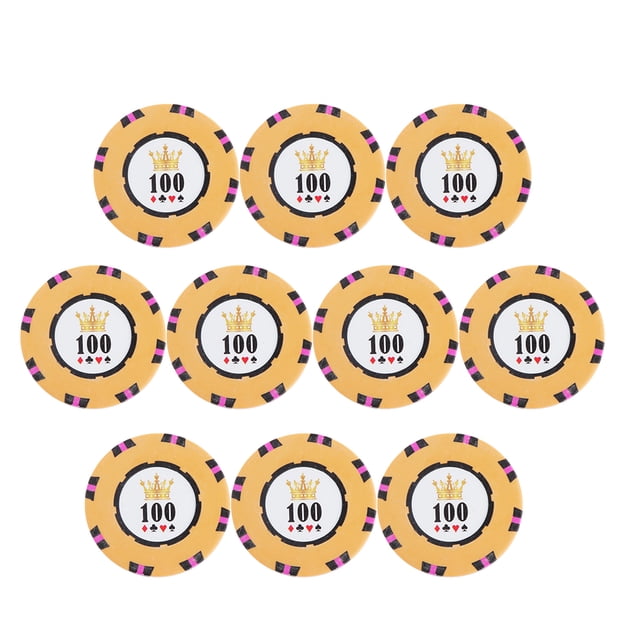 Clay Casino Poker Fichas Mahjong Board Juego Contadores 43mm 100 Dollar Sunnimix Fichas de póker