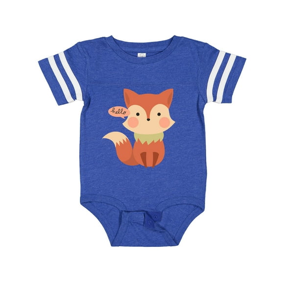 Inktastic Cute Fox Hello Boys or Girls Baby Bodysuit
