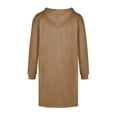 thumbnail image 5 of Strungten Women's Fashion Casual Solid Color Long Sleeve Drawstring Hoodie Sweatshirt Dress long dresses for women formal, 5 of 5