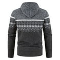 thumbnail image 4 of Fall Winter Savings Miqool Men's Big & Tall Zip Up Hoodies Casual Long Sleeve Knit Cardigan Sweaters Jackets Hooded Fleece Sweatshirt Winter Warm Coats with Pockets, 4 of 4