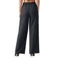 thumbnail image 2 of Pantalones de trabajo Willit, pierna ancha, cintura alta, gris acero, para mujer, 2 of 6
