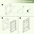 thumbnail image 7 of Hironpal White&Black 3-Tier Recessed Wall Mount Storage Cabinet – Sturdy Fully Assembled Wooden Utility Storage Shelf – Ideal for Home Kitchen, Bathroom, Laundry, Medicine Cabinet, 7 of 7