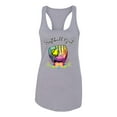 thumbnail image 2 of Wild Bobby, Colorful Softball Girl, Sports, Women Racerback Tank Top, Heather Grey, Medium, 2 of 5