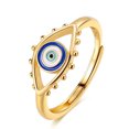thumbnail image 2 of NARMO 925 Sterling Silver Stackable Open Band Ring Enamel Evil Eye Lucky for Women Jewelry Gift, 2 of 8