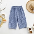 thumbnail image 2 of JFOPQVSM Toddler Baby Boy Girl Gingham Pants Retro Elastic Waist Checkered Plaid Long Pants Casual Sweatpants Bottoms, 2 of 5