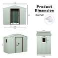 thumbnail image 6 of Mondawe 8'×4' Large Metal Outdoor Storage Shed - Waterproof Shed for Lawnmowers/Bikes/Motorcycles, 6 of 9