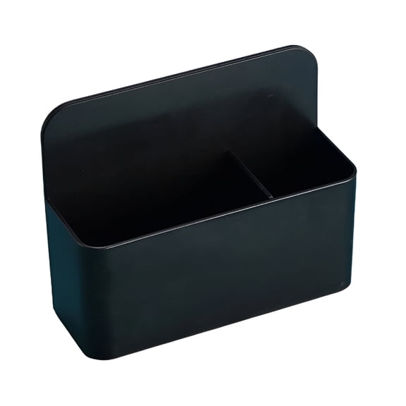 XIBUFE Heavy Duty Magnetic Pen Holder for Whiteboards/Fridge/Refrigerator, Magnetic Marker Holder Dry Erase Tray with Anisotropic Magnet Backing, Black, 4.92x1.57x4.93